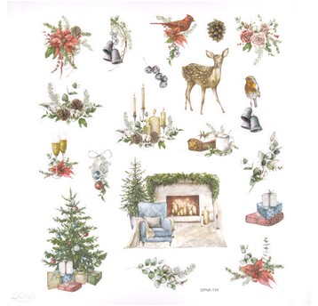 NAKLEJKI Z BROKATEM - LOVABLE CHRISTMAS- HOME 4280