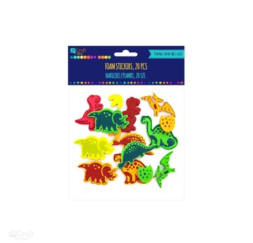 NAKLEJKI Z PIANKI DINOZAURY 20SZT. 9338