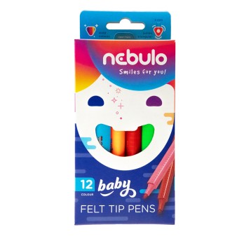 NEBULO FLAMASTRY JUMBO TRÓJKĄTNE 12 KOL. 0512