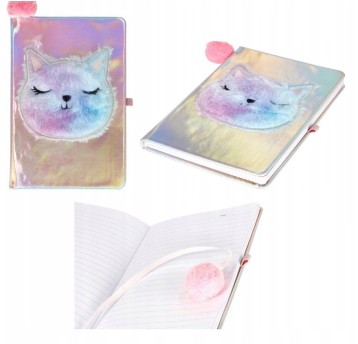 NOTES HOLOGRAFICZNY A5 KOT STK 5673