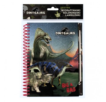 NOTES KREATYWNY Z WYDRAPYWANKAMI DINOZAUR 2598