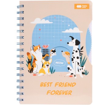 Notes na spirali CAT&DOG z okienkiem A5 2173 A'3