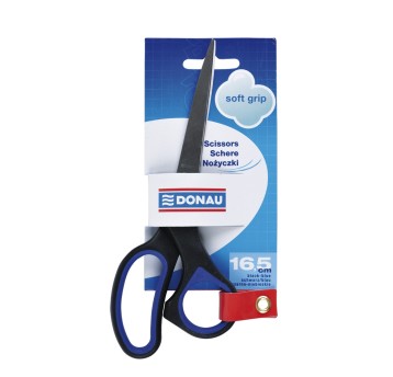 NOŻYCZKI BIUROWE 16CM. CZARNO-NIEB. 1285