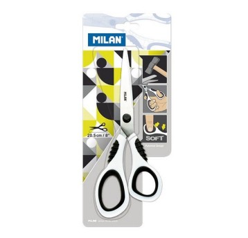 Nożyczki biurowe 20,5 cm czarno-białe blister 2366