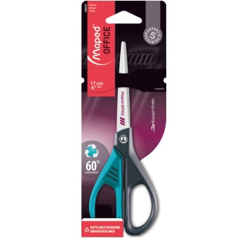 NOŻYCZKI EKOLOGICZ.ESSENTIALS GREEN DECO 17 CM BL