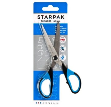 NOŻYCZKI MET. 165MM. Z GUM. RĄCZKĄ 7482