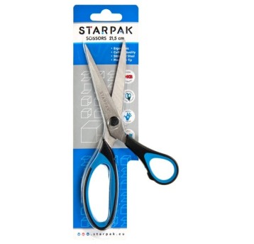 NOŻYCZKI MET. 215MM Z GUM RĄCZKĄ 7475