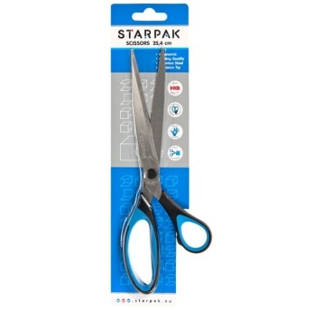 NOŻYCZKI METAL. 25,5 CM Z GUMOWĄ RĄCZKĄ 7451