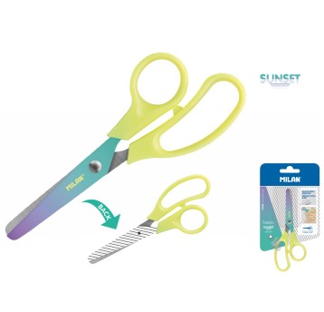 NOŻYCZKI SZKOLNE BASIC SUNSET ŻÓŁTE BLISTER 1202