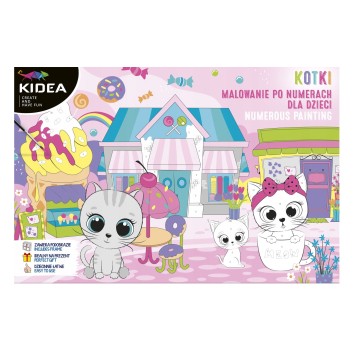 OBRAZ MALOWANIE PO NUMERACH - KOTKI KIDEA 1782