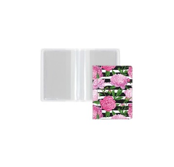 OKŁADKA NA DOKUMENTY MINI Z NADRUKIEM PEONY 7137