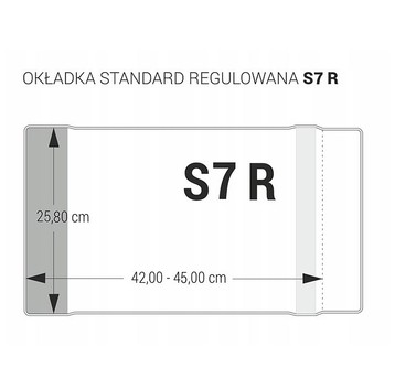 OKŁADKA STANDARD S7 - 258 REGULOWANA BEZBARWNA (25