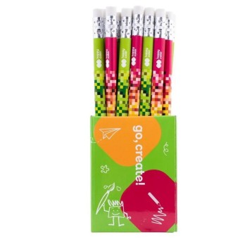 OŁÓWEK DO NAUKI PISANIA JUMBO TRÓJ 2B Z GUMKĄ(24)