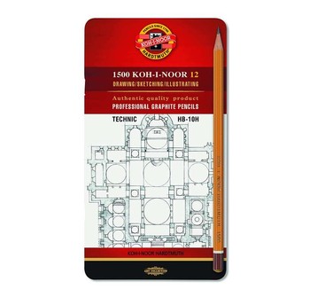 OŁÓWEK GRAFITOWY 1502/I TECHNIC HB-10H (12) 2206