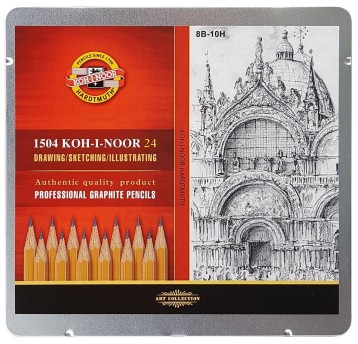 OŁÓWEK GRAFITOWY 1504 ART 8B-10H KPL. (24) 1170