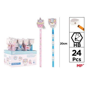 Ołówek+Gumka Happy Friends 5042 A'24