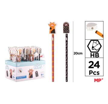 Ołówek + gumka Kitten Paws 5066 A'24