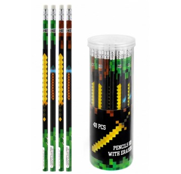 OŁÓWEK Z GUMKĄ HB MINECRAFT TUBA A'48 8206