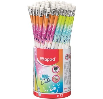 OŁÓWEK Z GUMKĄ MINI CUTE HB W KUBKU (72) 8747