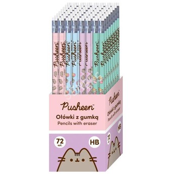 OŁÓWKI Z GUMKĄ TUBA 72 szt. HB PUSHEEN 5157