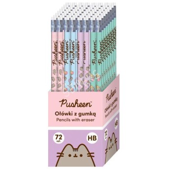 OŁÓWKI Z GUMKĄ TUBA 72 szt. HB PUSHEEN 5157