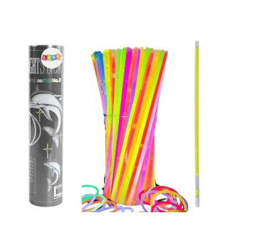 OPASKI FLUORESCENCYJNE 100SZT ŚWIECĄCE W CIEMNOŚC