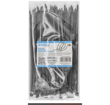 OPASKI ZACISKOWE TRYTYTKI 200X4.8MM 100SZT CZARNE