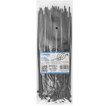 OPASKI ZACISKOWE TRYTYTKI DONAU 250X3,6MM CZARNE