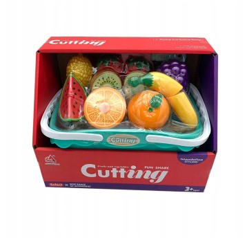 Owoce do krojenia w koszyku 25x15x19,2cm 4164