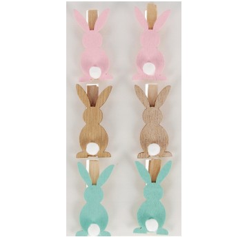 OZDOBA DEK DREW SPINACZ KROLIK 6SZT POMP CF12/14