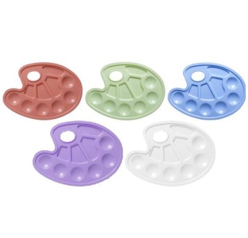 PALETA MALARSKA 17X23 CM PLASTIKOWA MIX KOL 5180