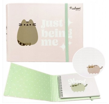 PAMIĘTNIK NA SPIRALI ZAMYKANY NA GUMKĄ PUSHEEN