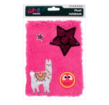 PAMIĘTNIK PLUSZOWY ZAMSZOWY LAMA 7865