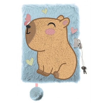 PAMIĘTNIK Z KŁÓDKĄ WŁOCHACZ A5/96K CAPYBARA 9408