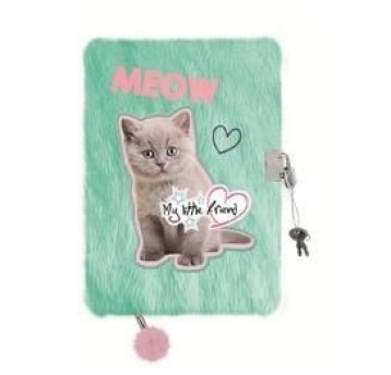 PAMIĘTNIK Z KŁÓDKĄ WŁOCHACZ A5/96K FLUFFY KITTY