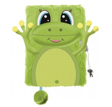 PAMIĘTNIK Z KŁÓDKĄ WŁOCHACZ A5/96K HAPPY FROG 9446