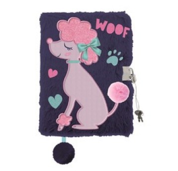 PAMIĘTNIK Z KŁÓDKĄ WŁOCHACZ A5/96K LADY POODLE9477