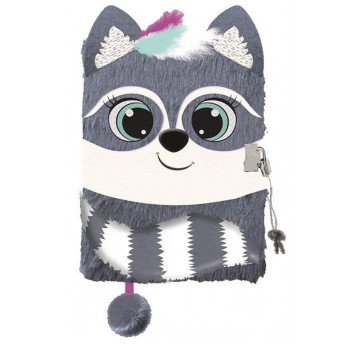 PAMIĘTNIK Z KŁÓDKĄ WŁOCHACZ A5/96K RACOON 9453