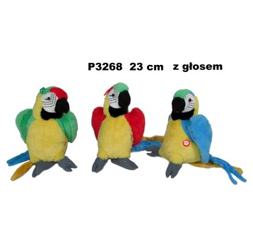 PAPUGA 3 KOL GŁOS 25 CM 163875