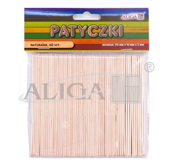 PATYCZKI BEZBARWNE 114X10X2MM 60SZT. 3243