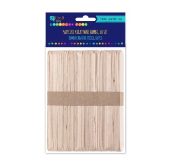 PATYCZKI KREATYWNE JUMBO NATURALNE, 60 SZT. 4803