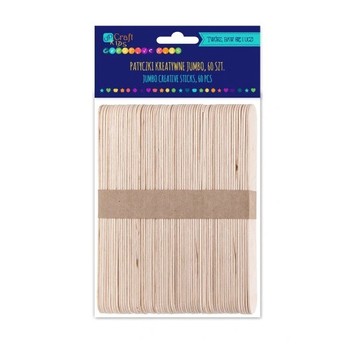 PATYCZKI KREATYWNE JUMBO NATURALNE, 60 SZT. 4803