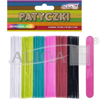 Patyczki PK-1046 mix kolorów, rozm. 114x10x2mm1046