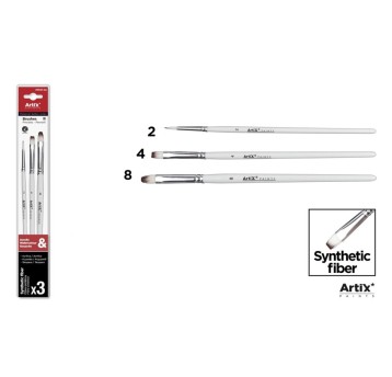 Pędzle syntetyczne zestaw 3szt./opak 6710 A'12