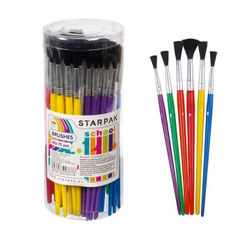 PĘDZLE SZKOLNE NR 7-12 MIX KOL (72).3378