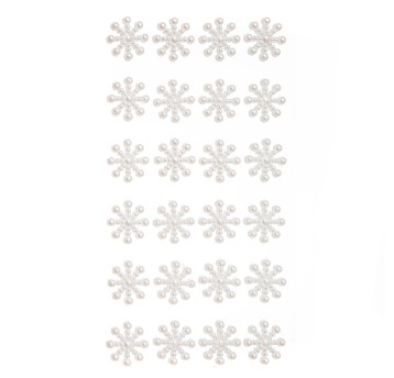 PEREŁKI SAMPRZYLEPNE 24SZT ŚNIEŻYNKA GRPE-099 8659