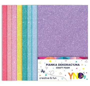 PIANKA DEKORACYJNA A4 BROKAT PASTEL 8SZT. 3827