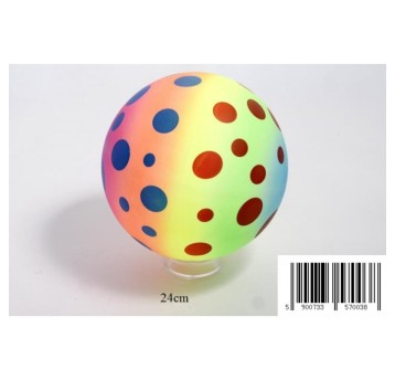 PIŁKA 9" tęczowa (120) 0038