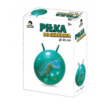 PIŁKA DO SKAKANIA Z ROGAMI DINO 45CM 2033