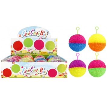 PIŁKA NA GUMCE ŚWIAT PISZC 8CM MI 3765 A'12